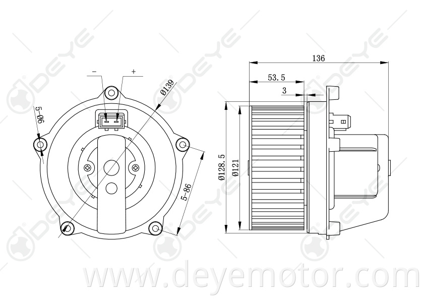 701819167 universal blower motor for VW TRANSPORTER VW T4